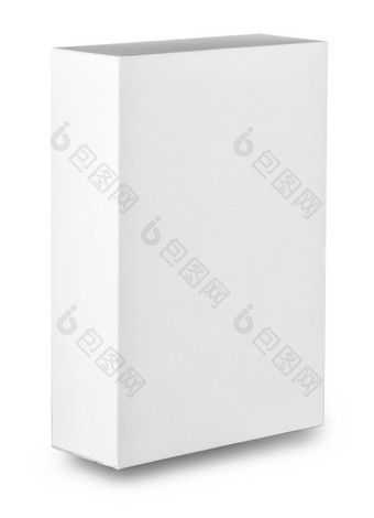 白色纸板盒子孤立的白色背景与<strong>剪裁</strong>路径白色纸板盒子孤立的白色背景