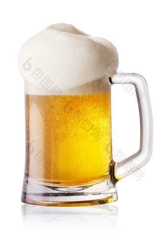 轮光啤酒<strong>杯子</strong>孤立的白色背景轮光啤酒<strong>杯子</strong>