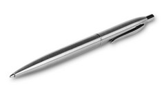 金属圆珠笔笔孤立的白色背景金属圆珠笔笔