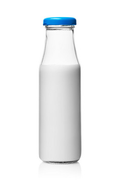 瓶牛奶孤立的白色背景瓶牛奶