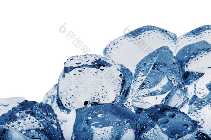 压碎冰健美的蓝色的孤立的白色背景压碎冰健美的蓝色的