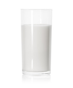 玻璃牛奶孤立的白色背景玻璃牛奶
