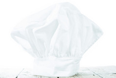 厨房帽织物白色底