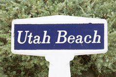海滩标志美国着陆犹他州海滩
