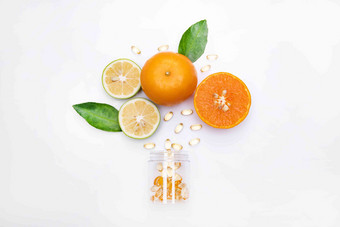 橙子酸橙和维生素营养品高端镜头