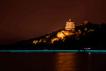 北京颐和园夜景
