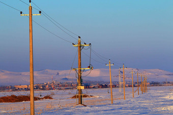 <strong>内蒙古</strong>额尔古纳市乡村雪景雪景清晰照片