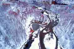 内蒙古呼伦贝尔雪景中国氛围拍摄