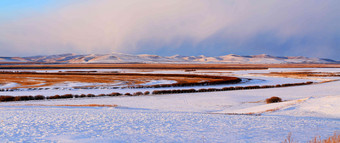 内蒙古呼伦贝尔草原<strong>雪景</strong>