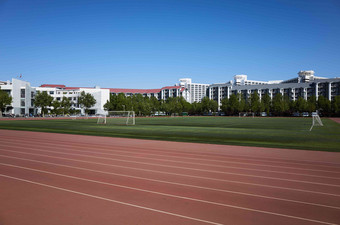 北京清华大学紫荆体育场草坪高清相片