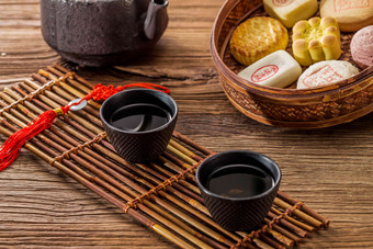 糕点和茶中国食品高质量拍摄