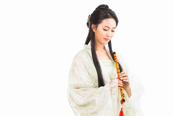 古装美人美人中国笛子仅一个人氛围图片