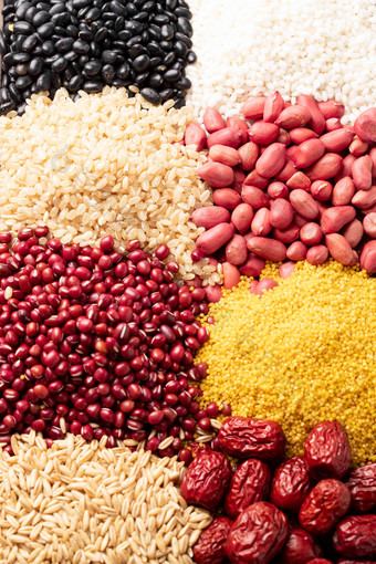 五谷杂粮小米有机食品摄影图