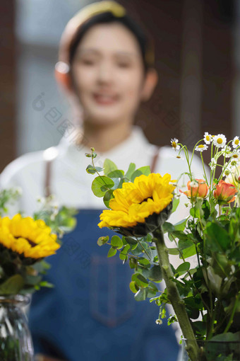 花艺师美女清晰影相