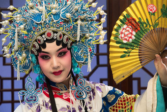 角色中国戏曲戏剧表演古服装清晰素材