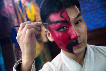 戏剧艺术家中国戏曲改变画脸氛围相片