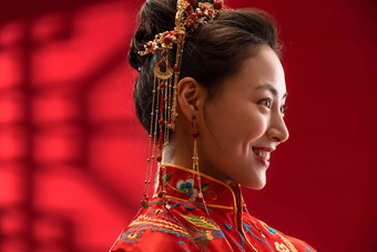 漂亮的中式<strong>新娘中国</strong>文化高质量照片