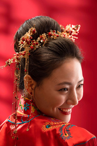 漂亮的中式<strong>新娘</strong>特写青年人高端图片