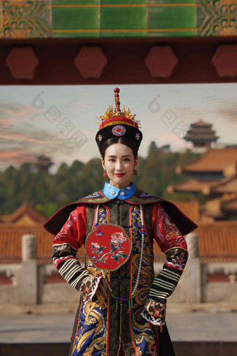 美女中国装扮创意高质量照片