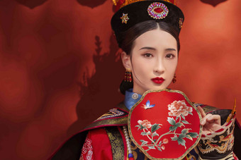 女人穿清宫服古风东亚中国文化写实相片