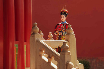 女人穿清宫服<strong>红色</strong>传统亚洲高端镜头