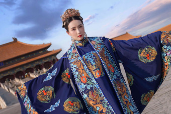 故宫古装美女古风古典式中国文化