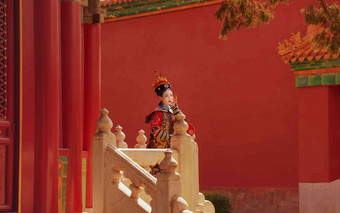 女人穿清宫服古风东亚历史服装高质量镜头
