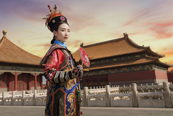 美女古风传统文化首饰高质量相片