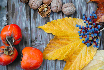 秋天丰收的果实有机食品写实影相