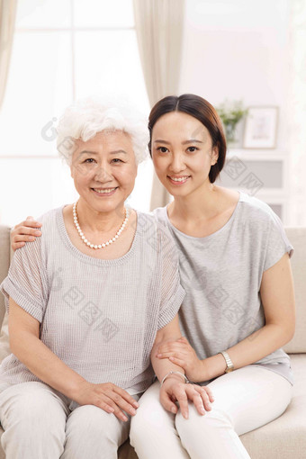 幸福母女女人T恤大半身图片