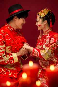 中式婚礼中国满意丝绸