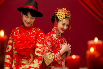 中式婚礼幸福满意户内照片