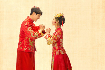 中式婚礼结婚享乐新的氛围影相