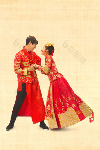中式婚礼新郎男人红花人高清拍摄