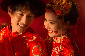 中式婚礼刺绣中国文化开端素材