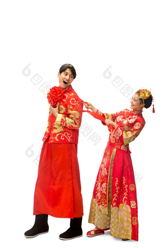 中式婚礼结婚唐装快乐照片