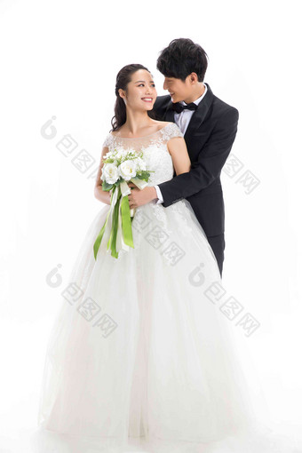 浪漫的新郎新娘结婚浪漫2多岁高清摄影