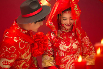 中式婚礼卧室传统服装爱高质量镜头