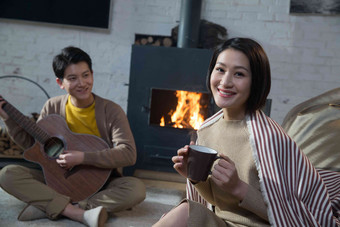 青年夫妇男朋友彩色图片浪漫