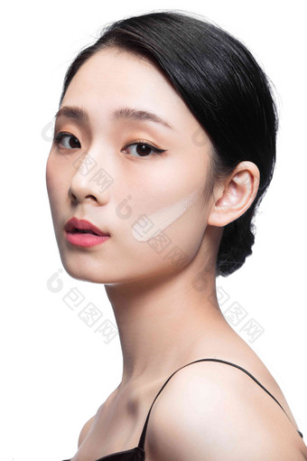 美女化妆肖像中国清晰摄影图