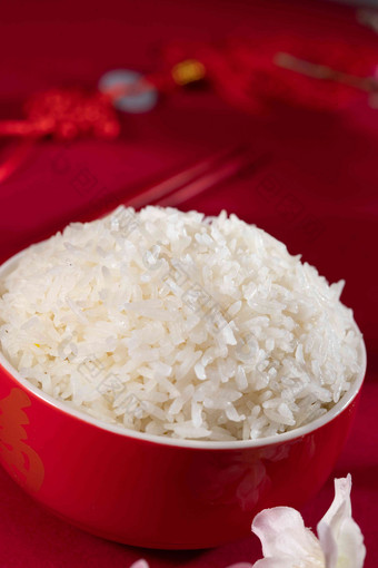 中国传统特色米饭垂直构图新年氛围相片