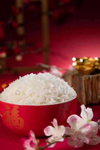 中国传统特色米饭黄金氛围摄影