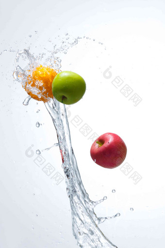 水中的水果水滴高端影相