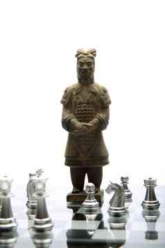 静物象棋中国国际象棋休闲活动高清拍摄