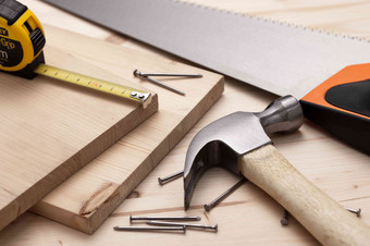 工具与木板建筑业高端图片
