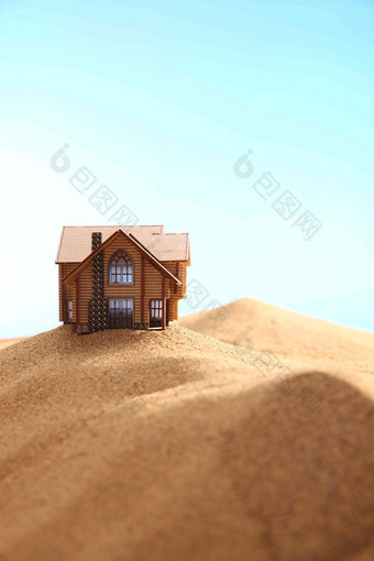 沙滩房屋模型夏天高清场景