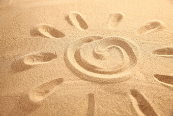 沙子太阳海岸氛围摄影