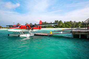 马尔代夫海景海飞写实素材