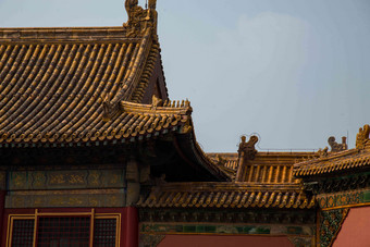 北京故宫屋顶中国文化高清摄影图