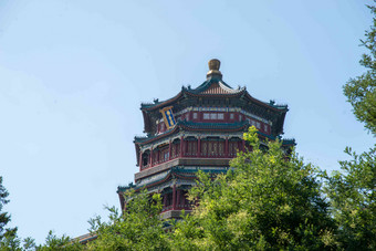 北京颐和园中国园林写实图片